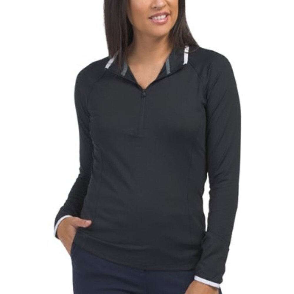 NWT, UNDER ARMOUR Black UPF 50 Quarter-Zip Top - M